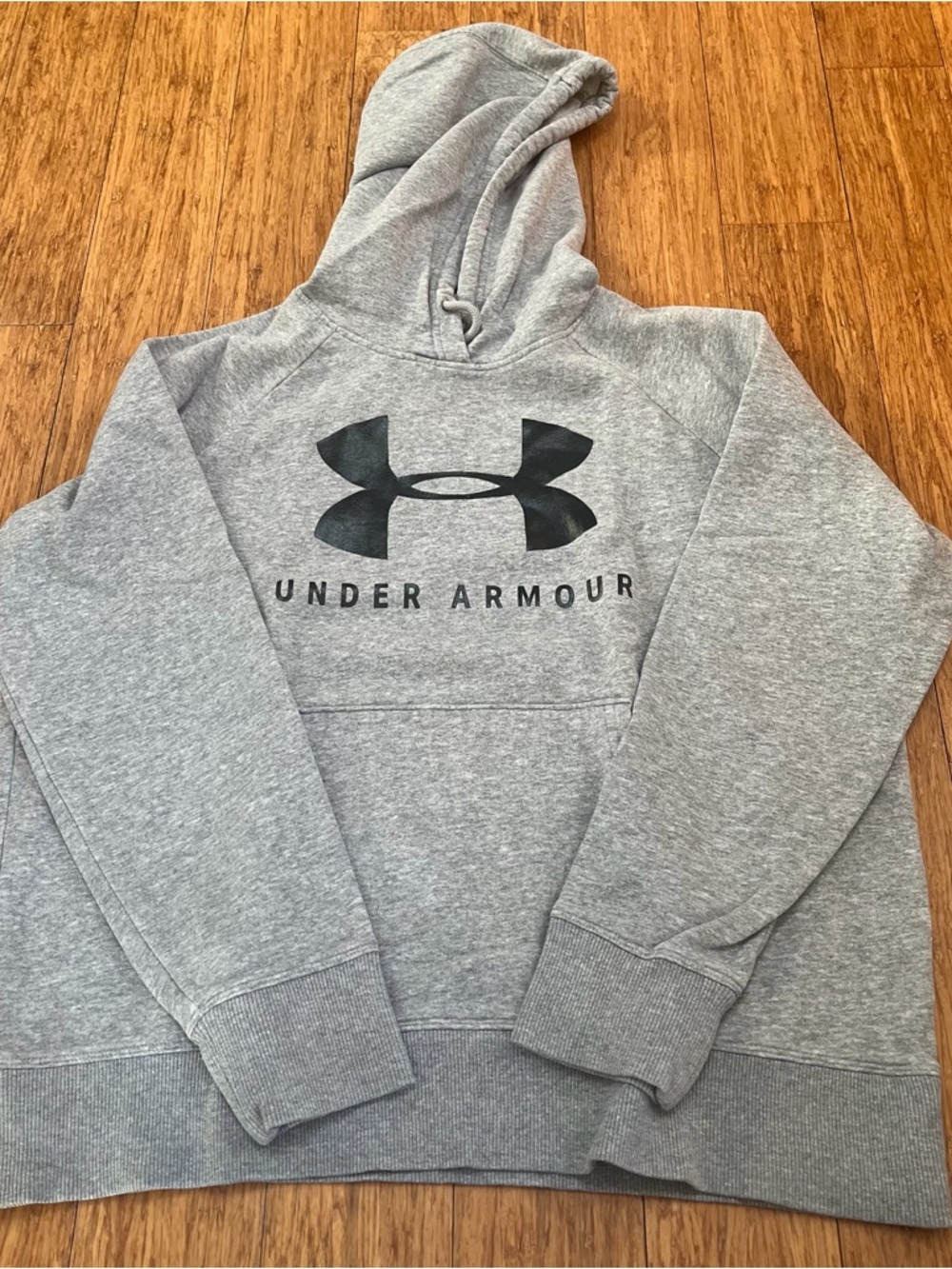 Under Armour Gray Crewneck Hoodie with Black Logo